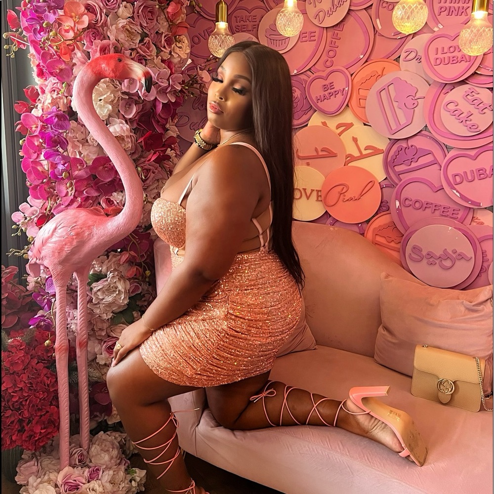 Rose gold dress